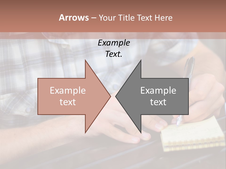 A Man Writing On A Piece Of Paper With A Pen PowerPoint Template