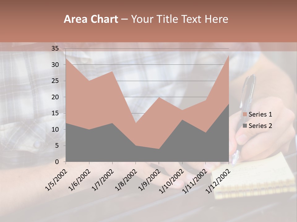 A Man Writing On A Piece Of Paper With A Pen PowerPoint Template