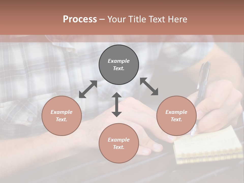 A Man Writing On A Piece Of Paper With A Pen PowerPoint Template