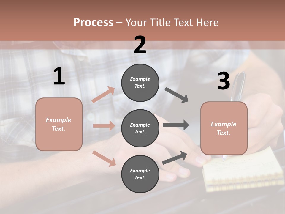 A Man Writing On A Piece Of Paper With A Pen PowerPoint Template