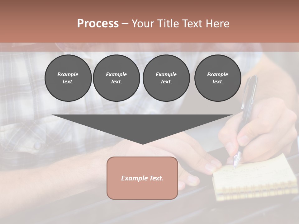 A Man Writing On A Piece Of Paper With A Pen PowerPoint Template