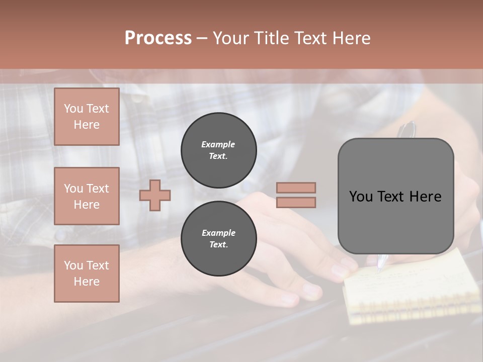A Man Writing On A Piece Of Paper With A Pen PowerPoint Template