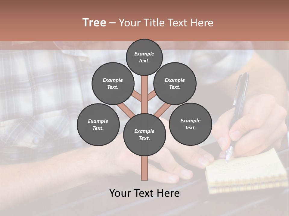 A Man Writing On A Piece Of Paper With A Pen PowerPoint Template