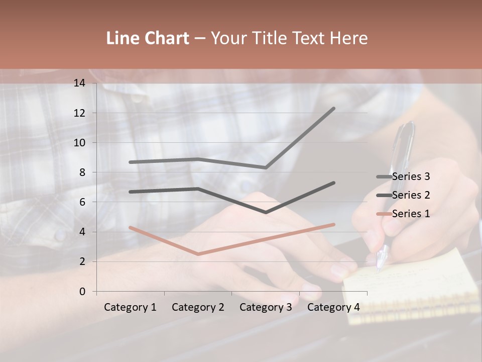 A Man Writing On A Piece Of Paper With A Pen PowerPoint Template