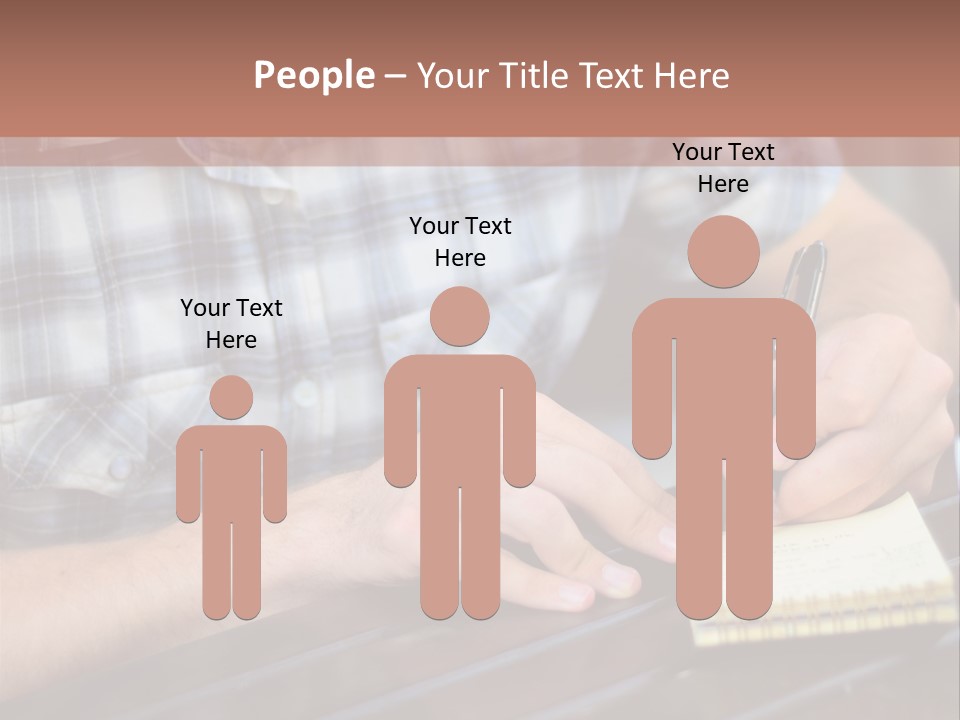 A Man Writing On A Piece Of Paper With A Pen PowerPoint Template