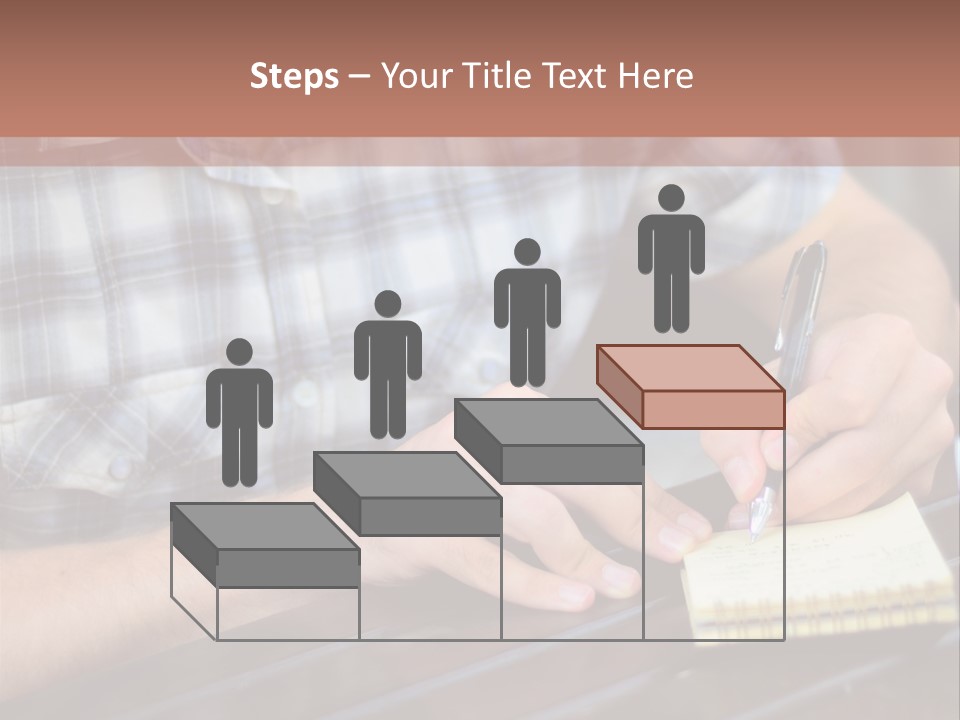 A Man Writing On A Piece Of Paper With A Pen PowerPoint Template