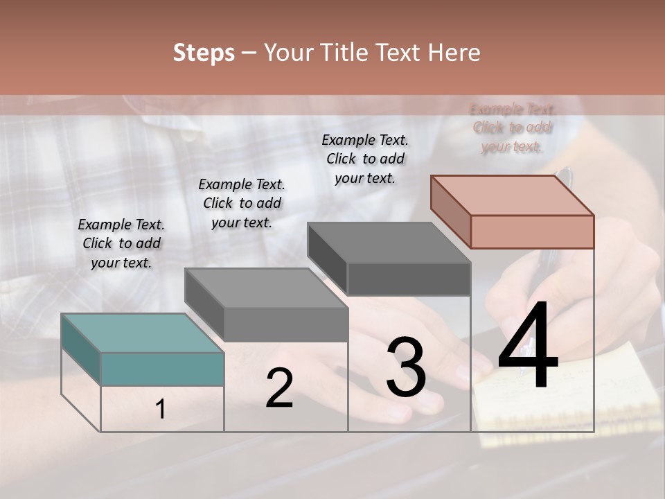 A Man Writing On A Piece Of Paper With A Pen PowerPoint Template