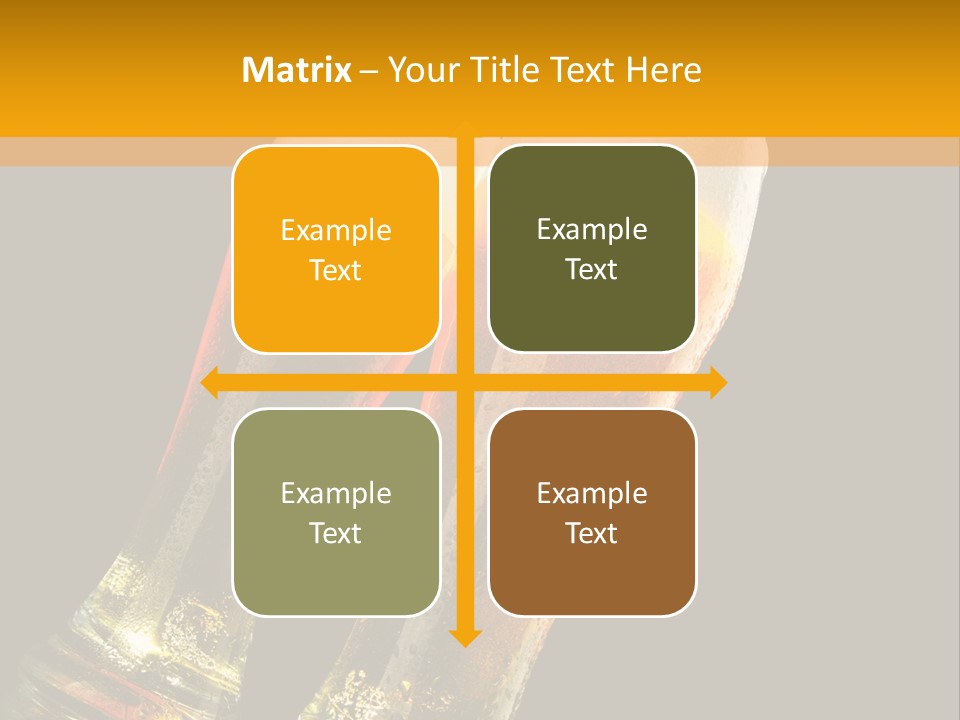 Two Glasses Of Beer On A Table With A Black Background PowerPoint Template