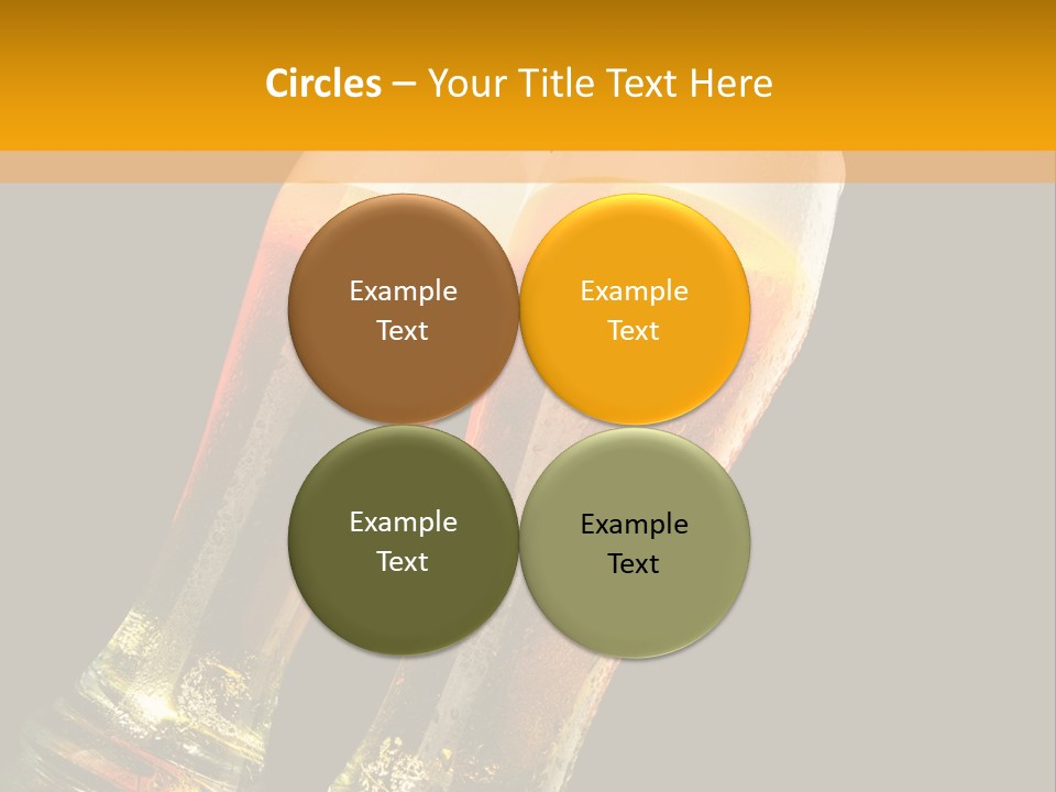 Two Glasses Of Beer On A Table With A Black Background PowerPoint Template