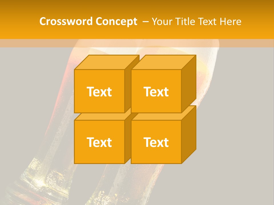 Two Glasses Of Beer On A Table With A Black Background PowerPoint Template