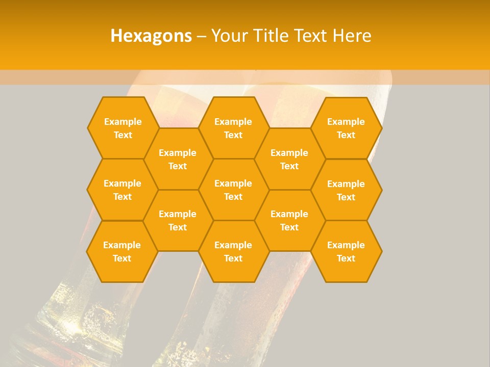 Two Glasses Of Beer On A Table With A Black Background PowerPoint Template