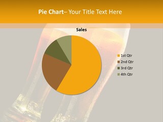 Two Glasses Of Beer On A Table With A Black Background PowerPoint Template