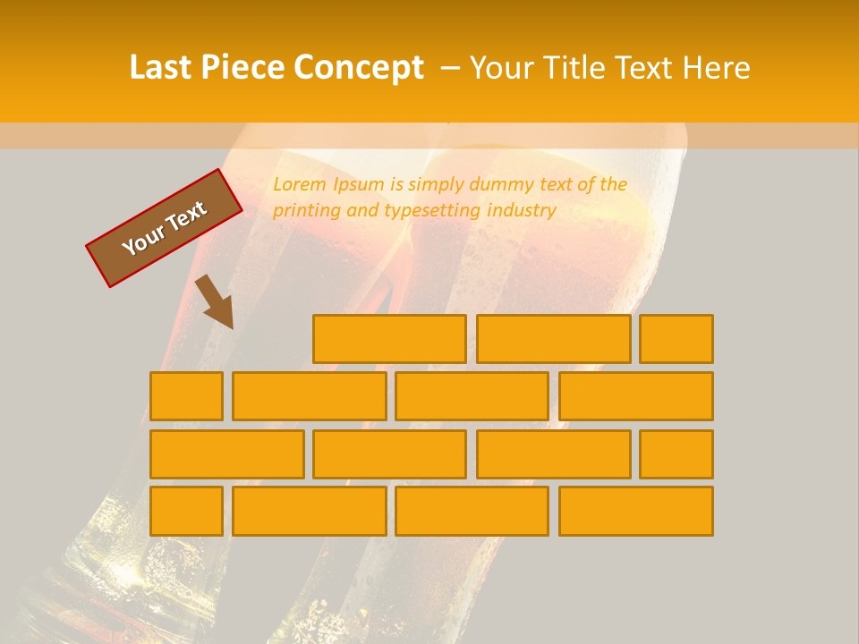 Two Glasses Of Beer On A Table With A Black Background PowerPoint Template