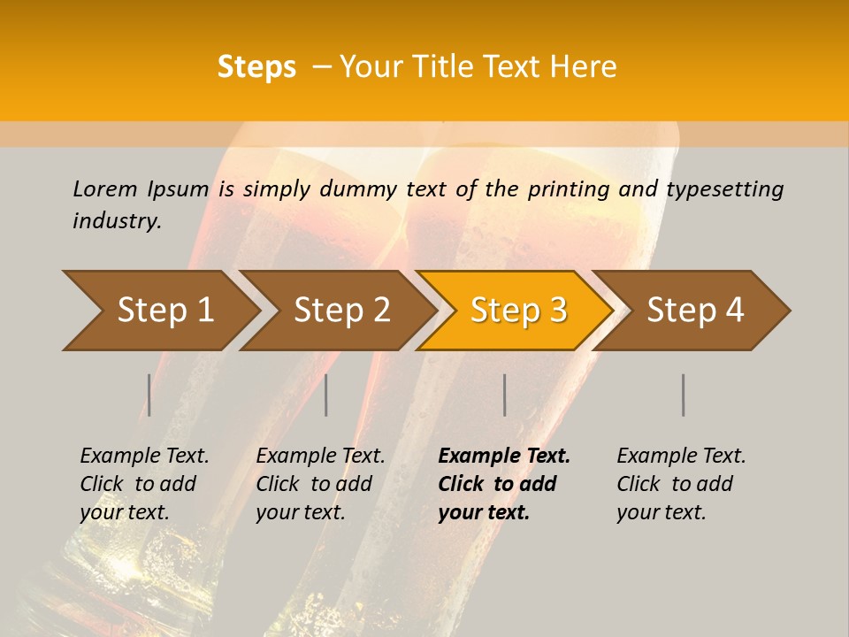 Two Glasses Of Beer On A Table With A Black Background PowerPoint Template