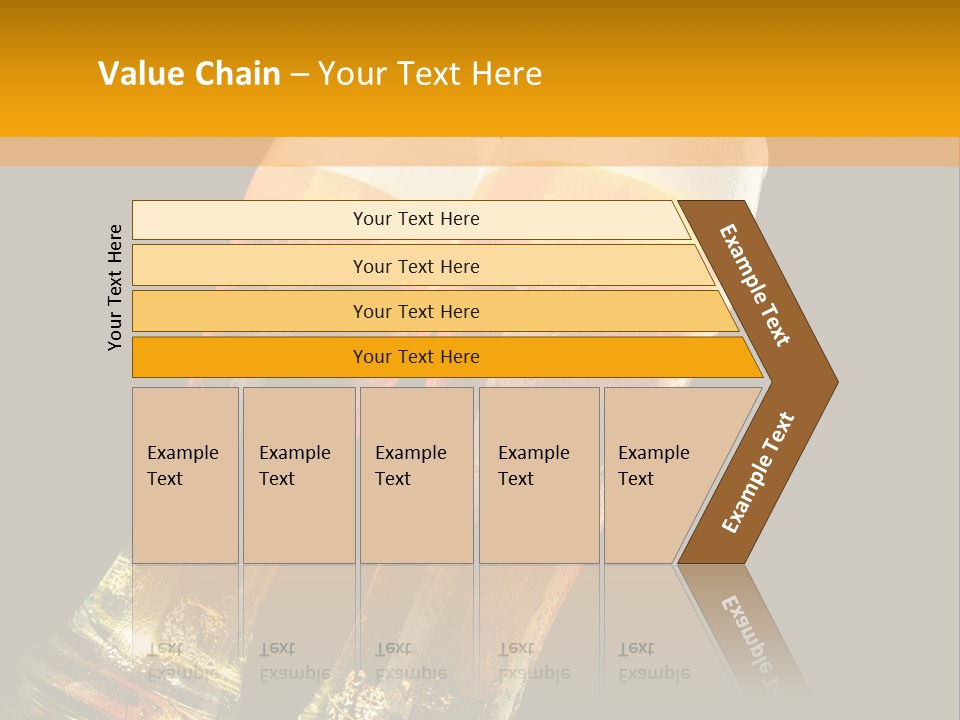 Two Glasses Of Beer On A Table With A Black Background PowerPoint Template