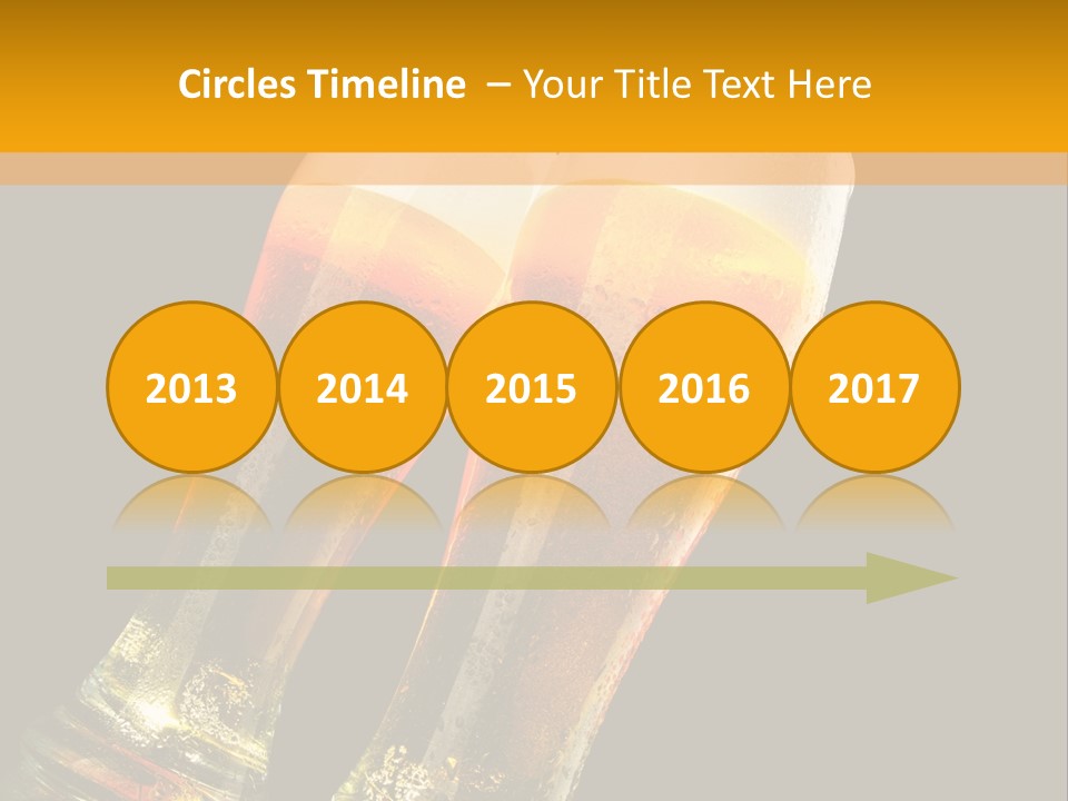 Two Glasses Of Beer On A Table With A Black Background PowerPoint Template