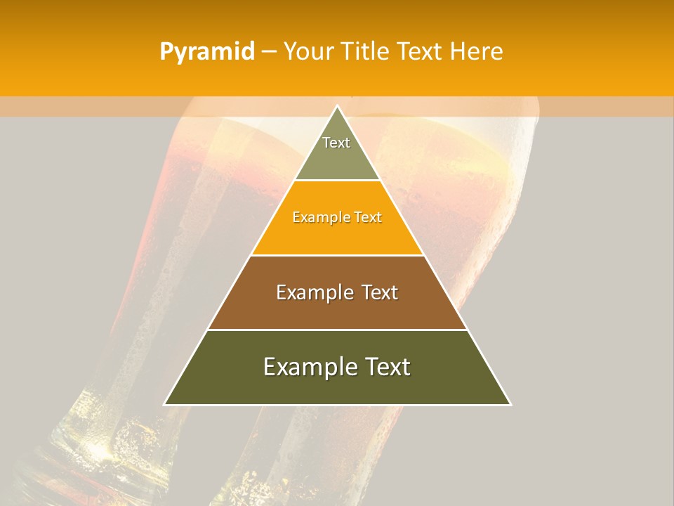 Two Glasses Of Beer On A Table With A Black Background PowerPoint Template