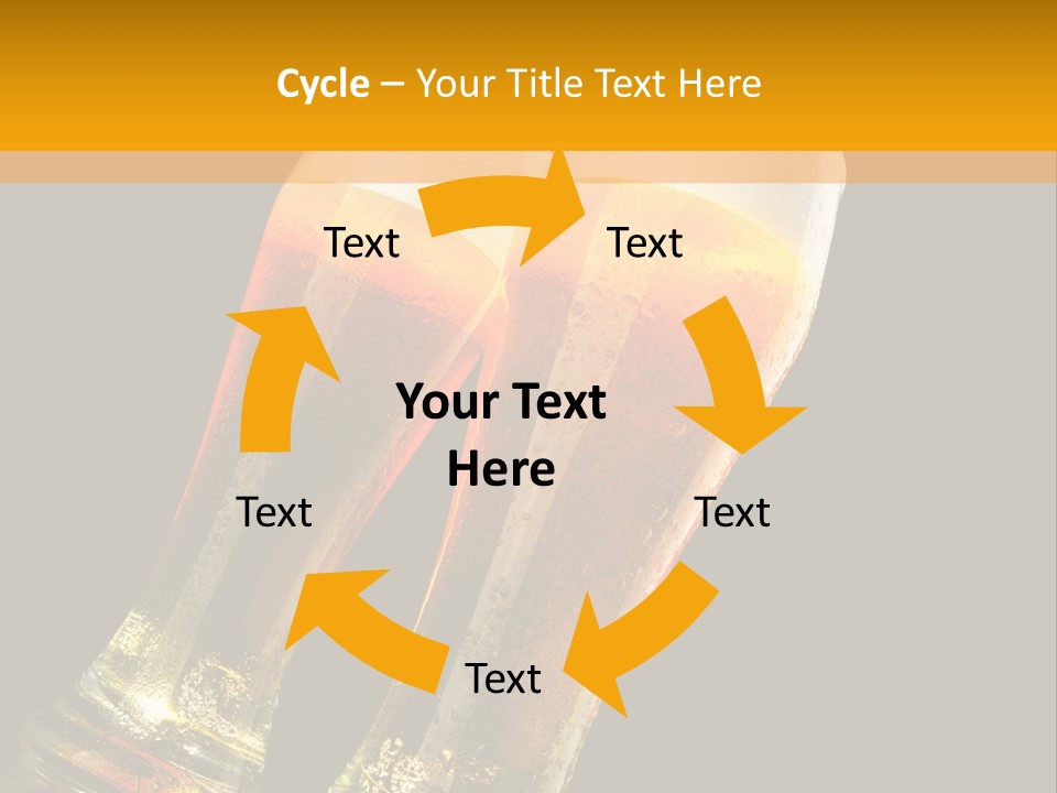 Two Glasses Of Beer On A Table With A Black Background PowerPoint Template