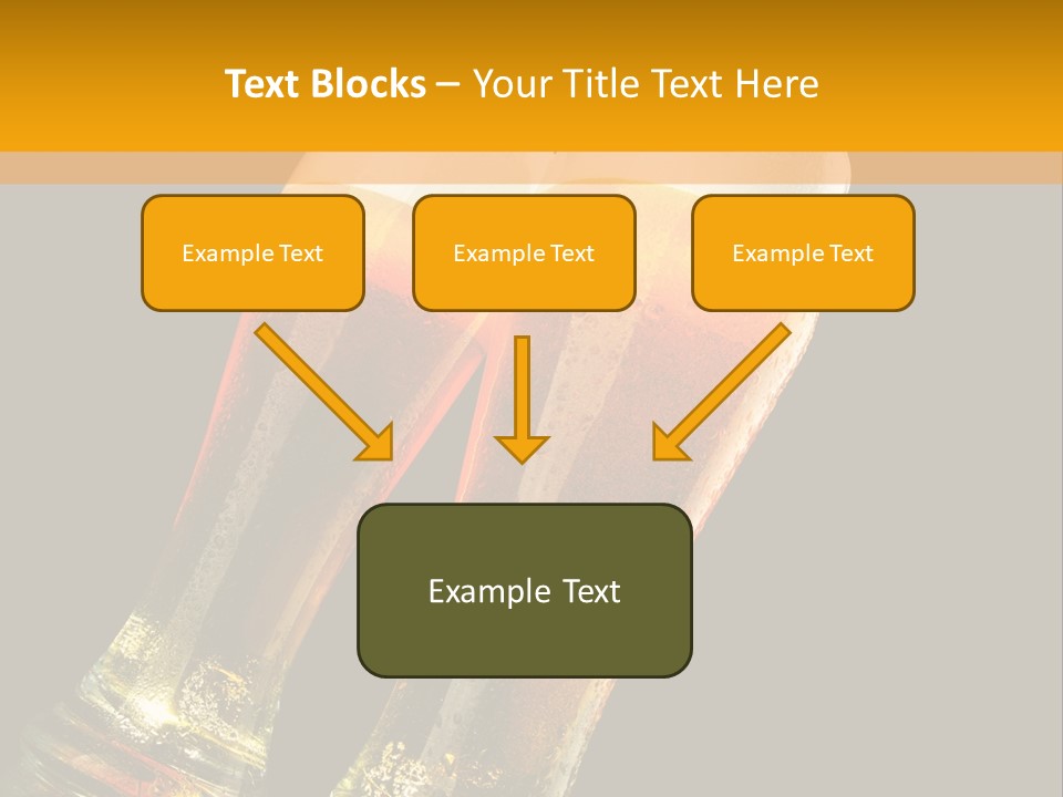 Two Glasses Of Beer On A Table With A Black Background PowerPoint Template