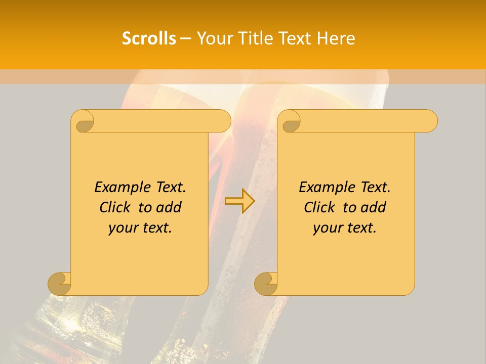 Two Glasses Of Beer On A Table With A Black Background PowerPoint Template