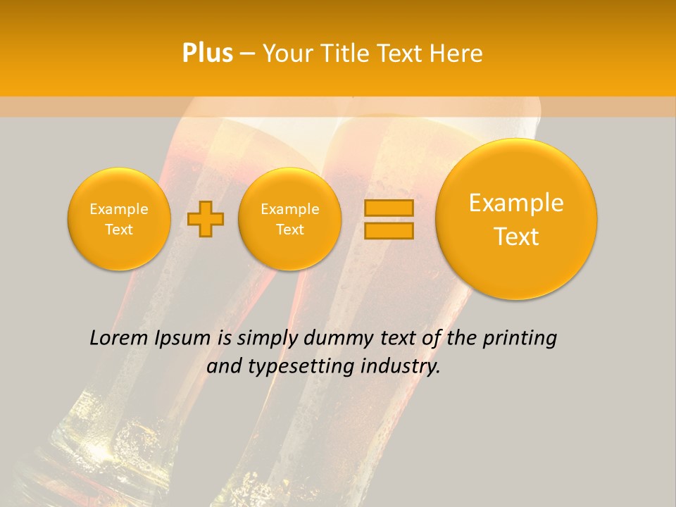 Two Glasses Of Beer On A Table With A Black Background PowerPoint Template
