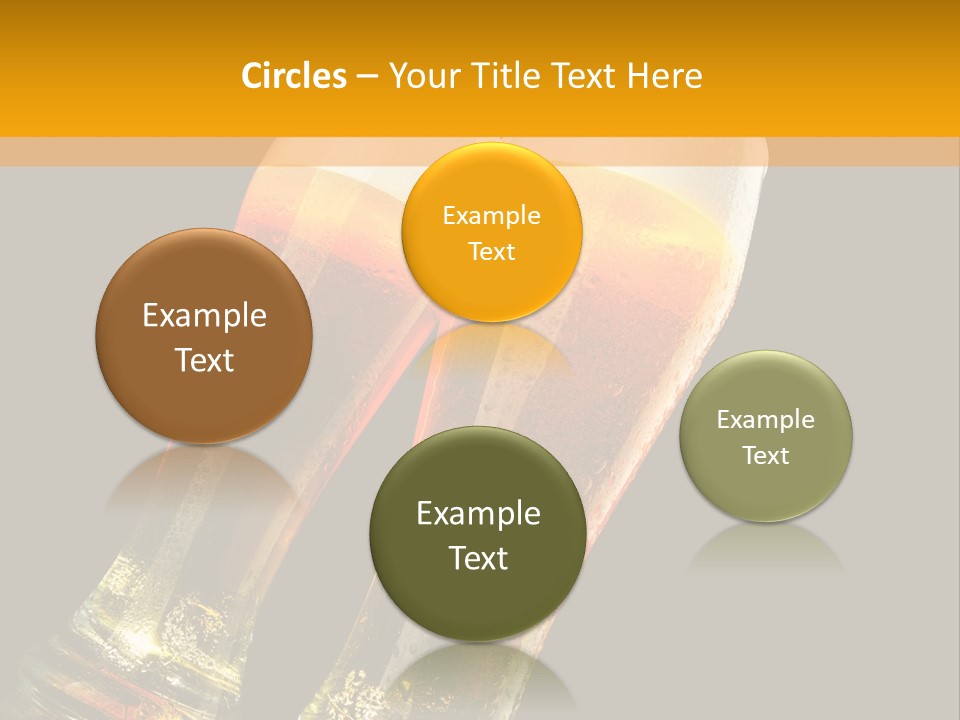 Two Glasses Of Beer On A Table With A Black Background PowerPoint Template