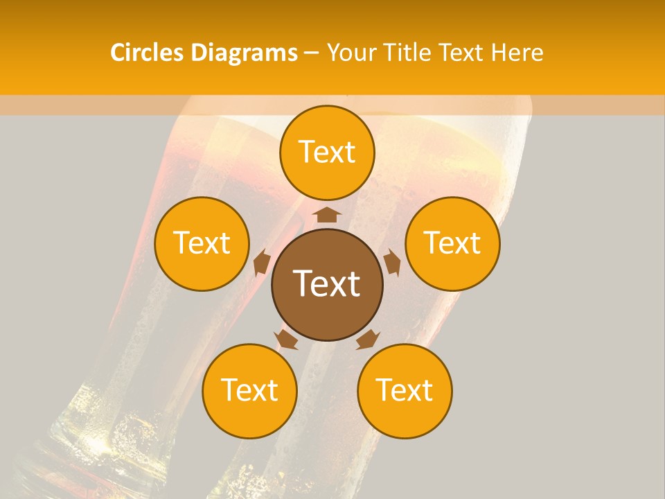 Two Glasses Of Beer On A Table With A Black Background PowerPoint Template