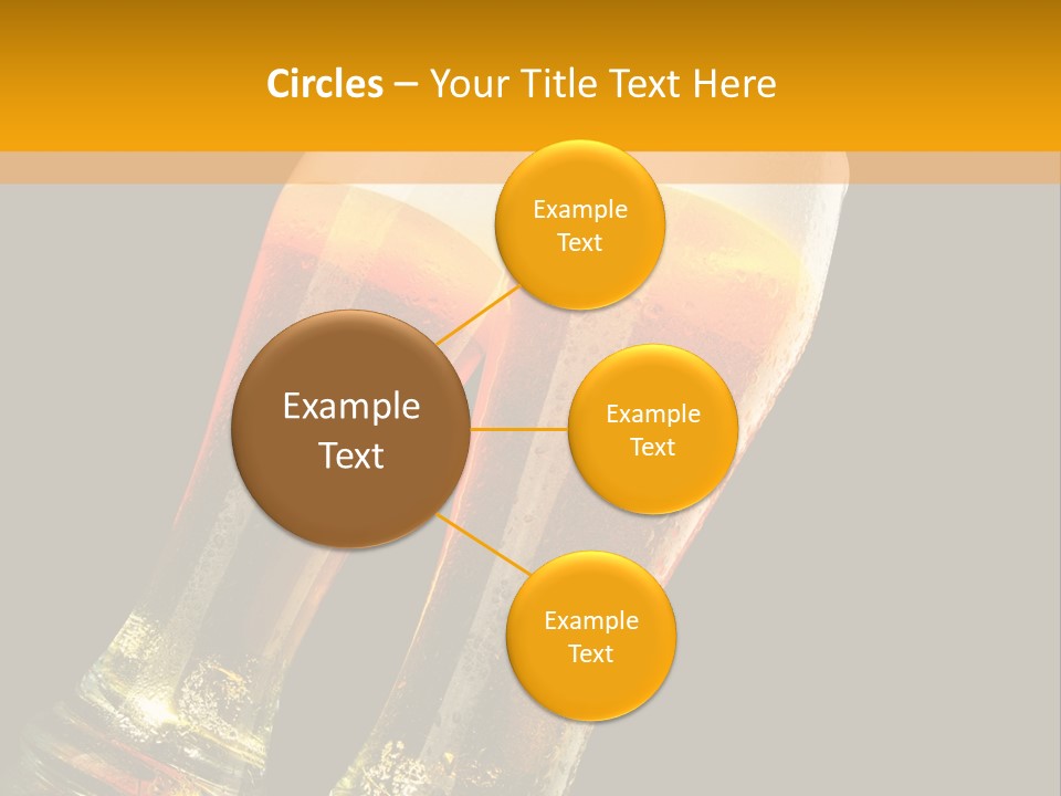 Two Glasses Of Beer On A Table With A Black Background PowerPoint Template