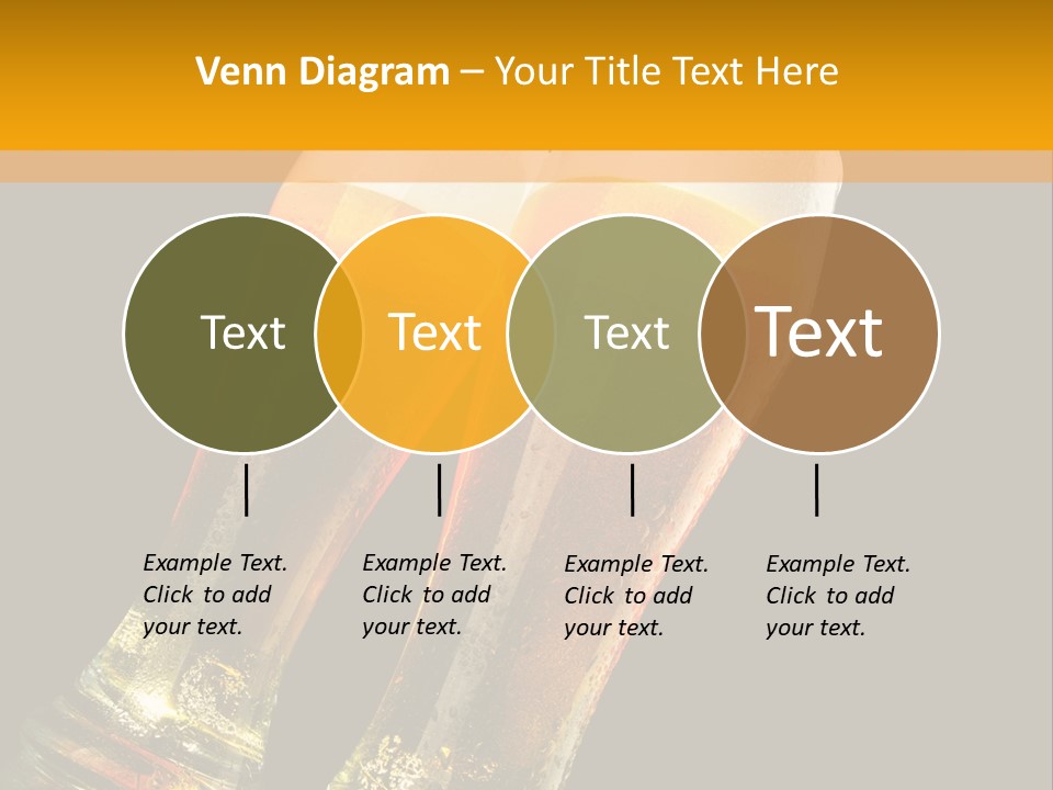 Two Glasses Of Beer On A Table With A Black Background PowerPoint Template