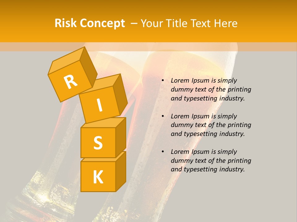Two Glasses Of Beer On A Table With A Black Background PowerPoint Template