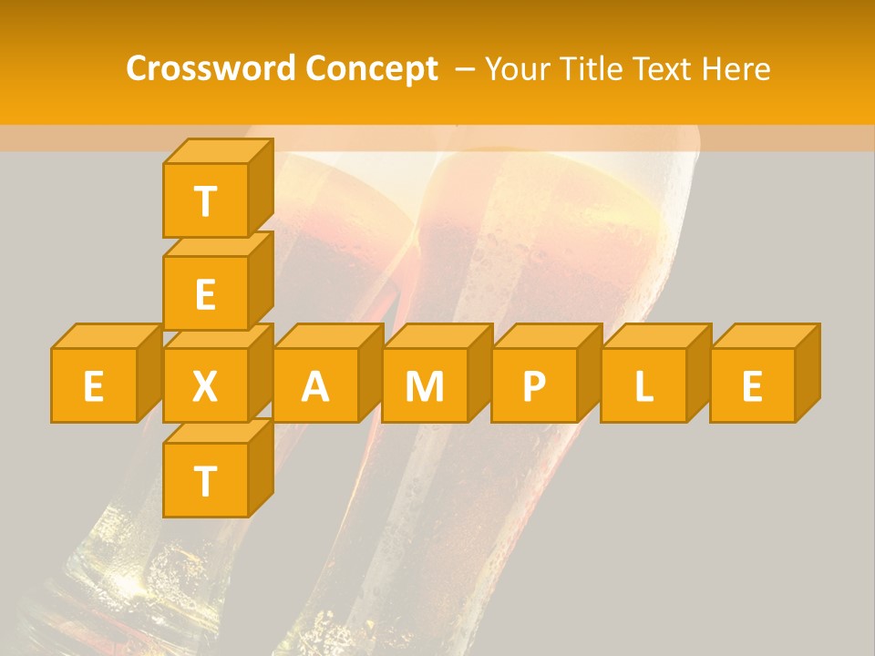 Two Glasses Of Beer On A Table With A Black Background PowerPoint Template