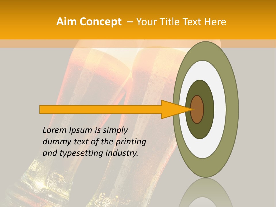 Two Glasses Of Beer On A Table With A Black Background PowerPoint Template