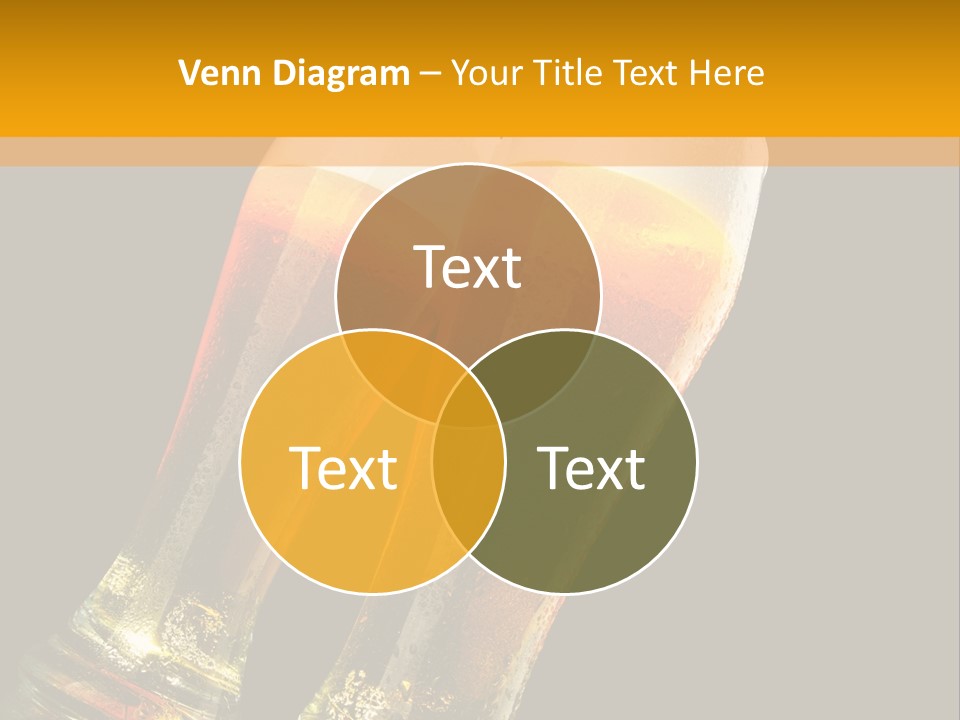Two Glasses Of Beer On A Table With A Black Background PowerPoint Template