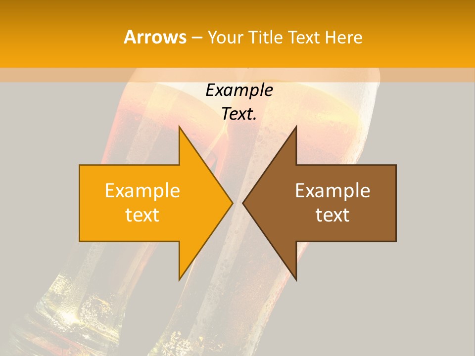 Two Glasses Of Beer On A Table With A Black Background PowerPoint Template