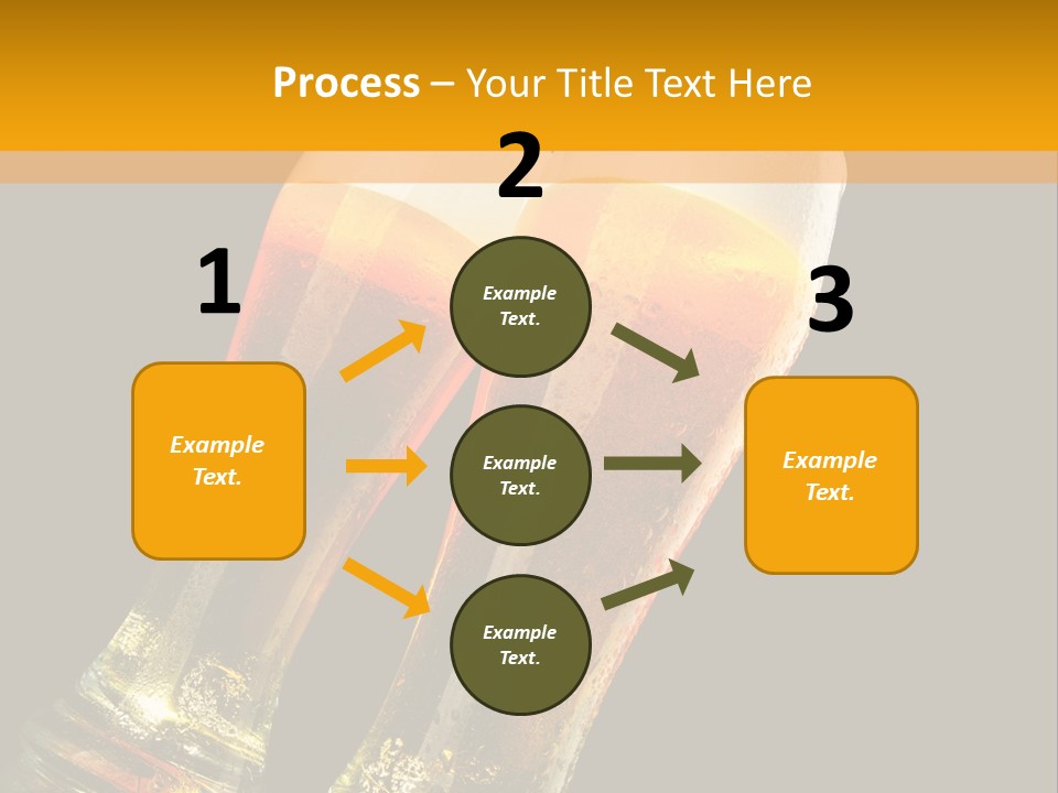 Two Glasses Of Beer On A Table With A Black Background PowerPoint Template