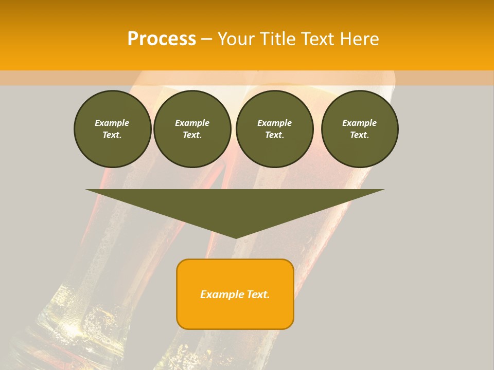 Two Glasses Of Beer On A Table With A Black Background PowerPoint Template