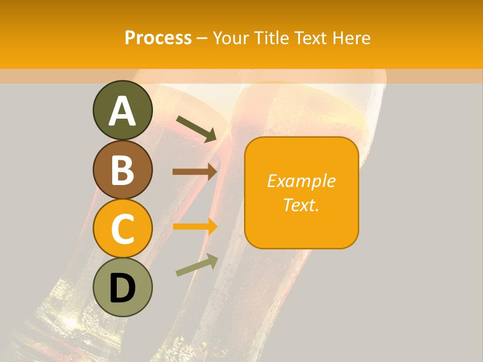 Two Glasses Of Beer On A Table With A Black Background PowerPoint Template