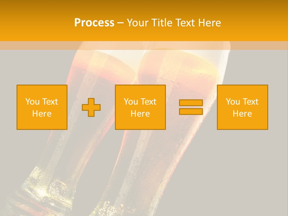 Two Glasses Of Beer On A Table With A Black Background PowerPoint Template