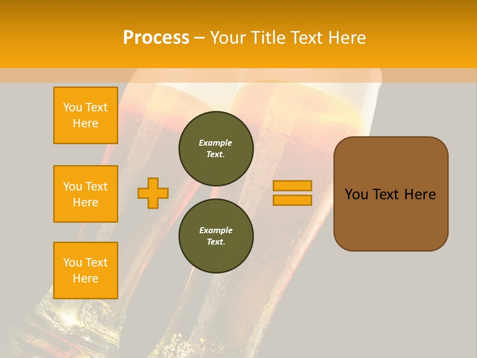 Two Glasses Of Beer On A Table With A Black Background PowerPoint Template