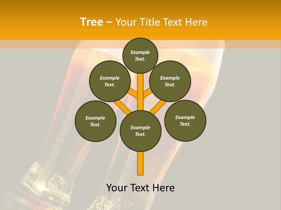Two Glasses Of Beer On A Table With A Black Background PowerPoint Template