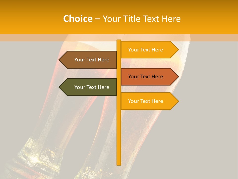 Two Glasses Of Beer On A Table With A Black Background PowerPoint Template