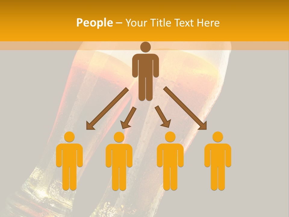 Two Glasses Of Beer On A Table With A Black Background PowerPoint Template