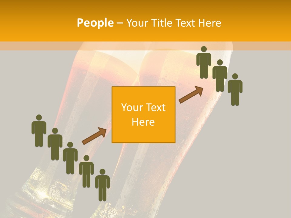 Two Glasses Of Beer On A Table With A Black Background PowerPoint Template