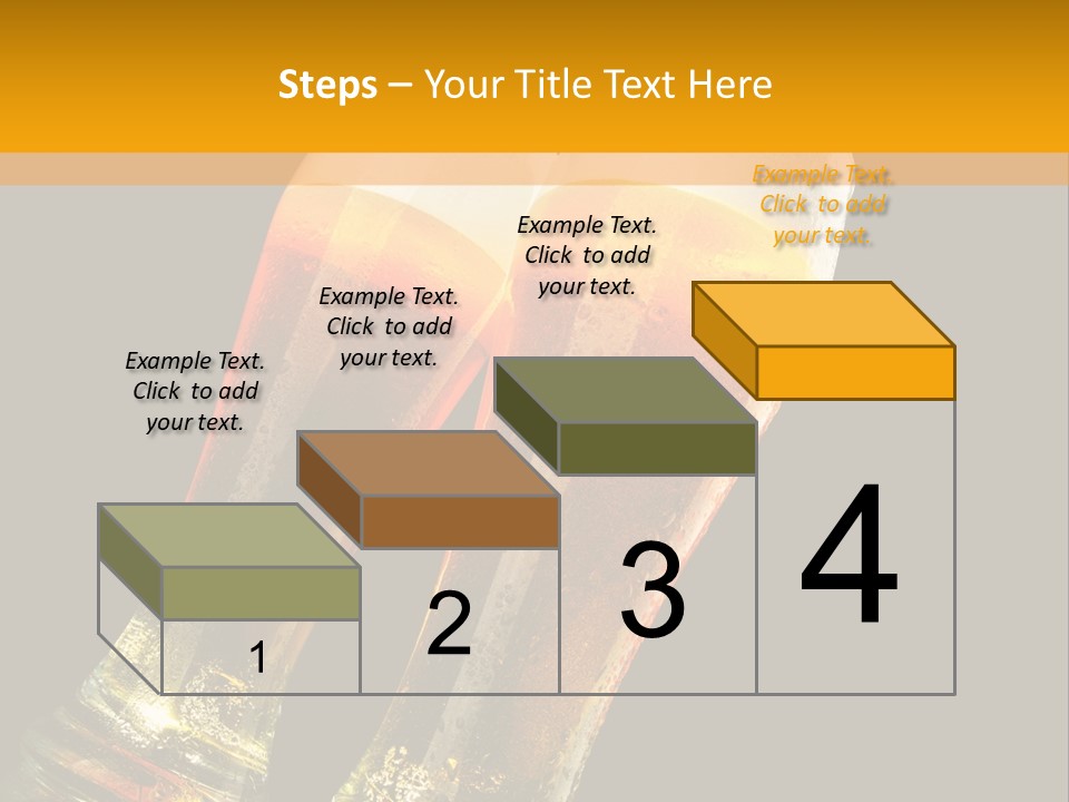 Two Glasses Of Beer On A Table With A Black Background PowerPoint Template