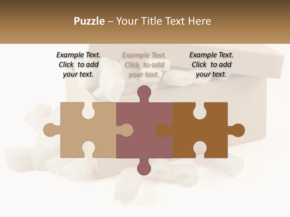 A Box Filled With White Marshmallows On Top Of A Table PowerPoint Template