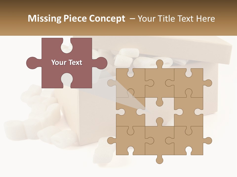 A Box Filled With White Marshmallows On Top Of A Table PowerPoint Template