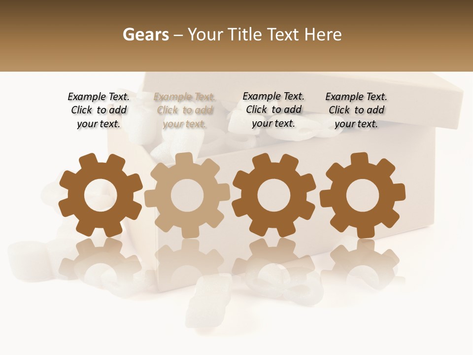 A Box Filled With White Marshmallows On Top Of A Table PowerPoint Template