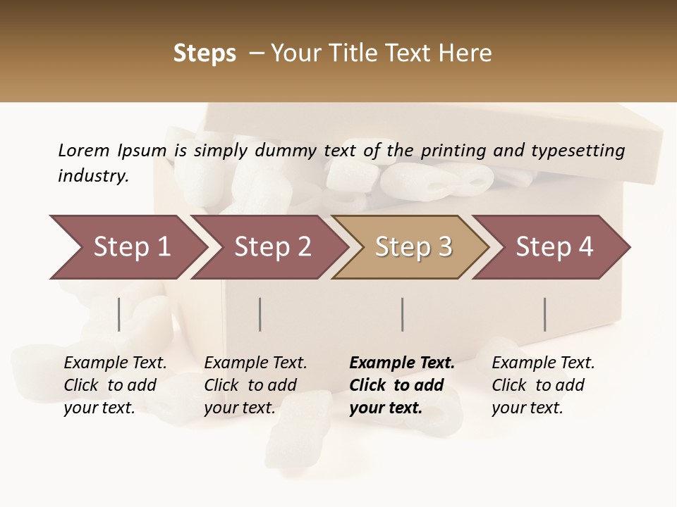 A Box Filled With White Marshmallows On Top Of A Table PowerPoint Template