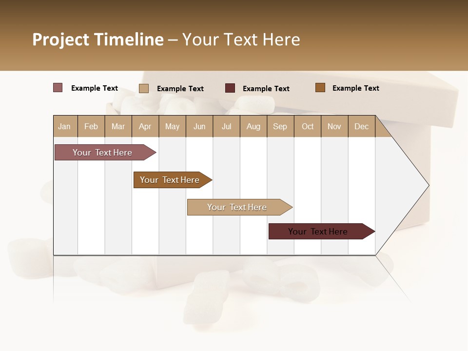 A Box Filled With White Marshmallows On Top Of A Table PowerPoint Template