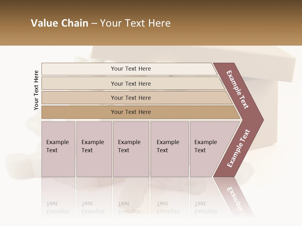 A Box Filled With White Marshmallows On Top Of A Table PowerPoint Template